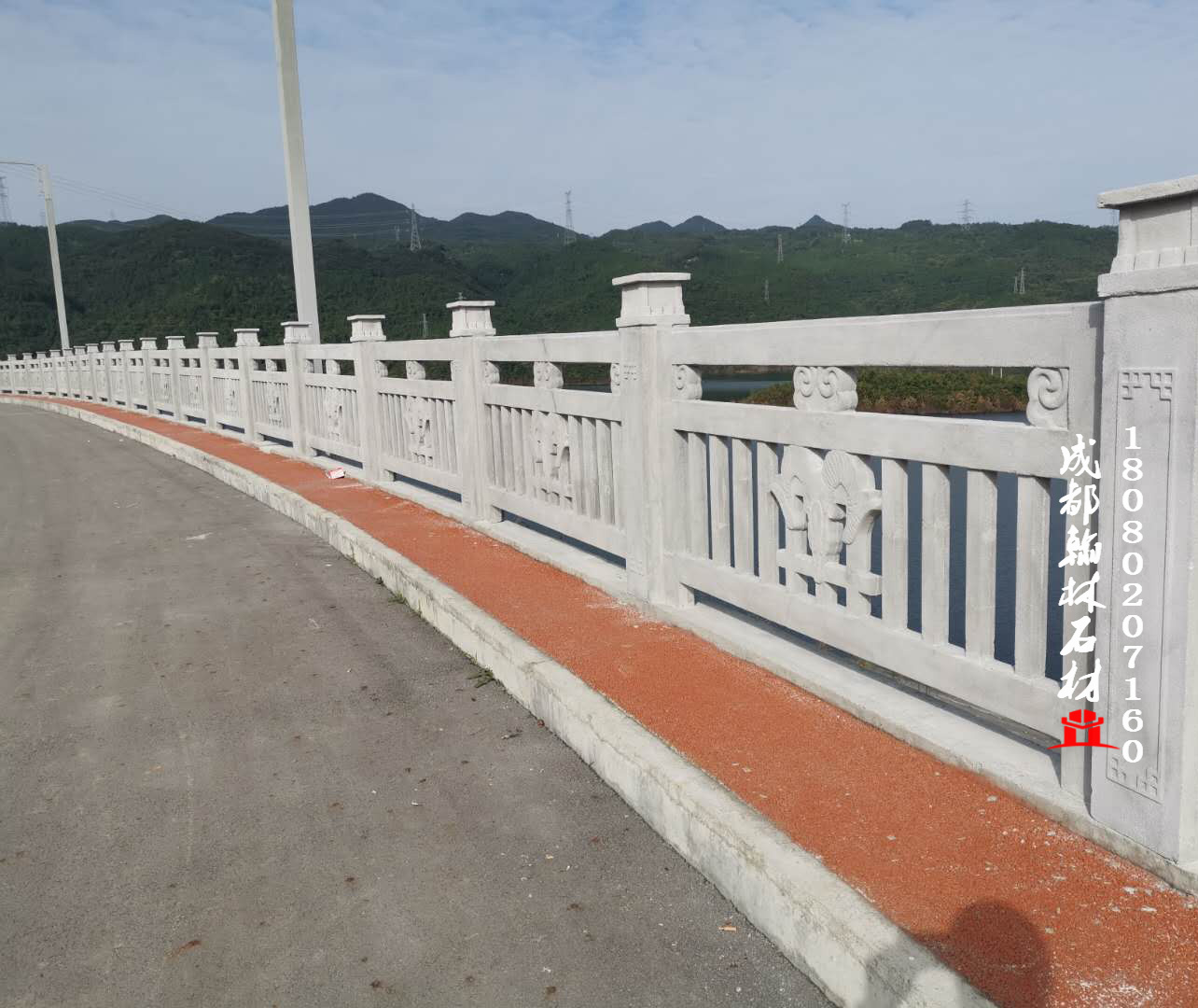 綿陽(yáng)北川開茂水庫(kù)水泥鑄造石欄桿 