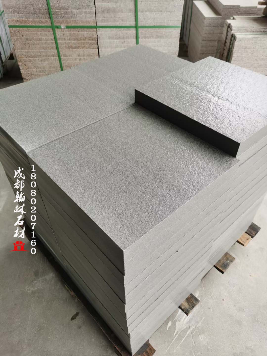 生產(chǎn)廠家灰白色幕墻石板，火燒面，四川磨拋光面 